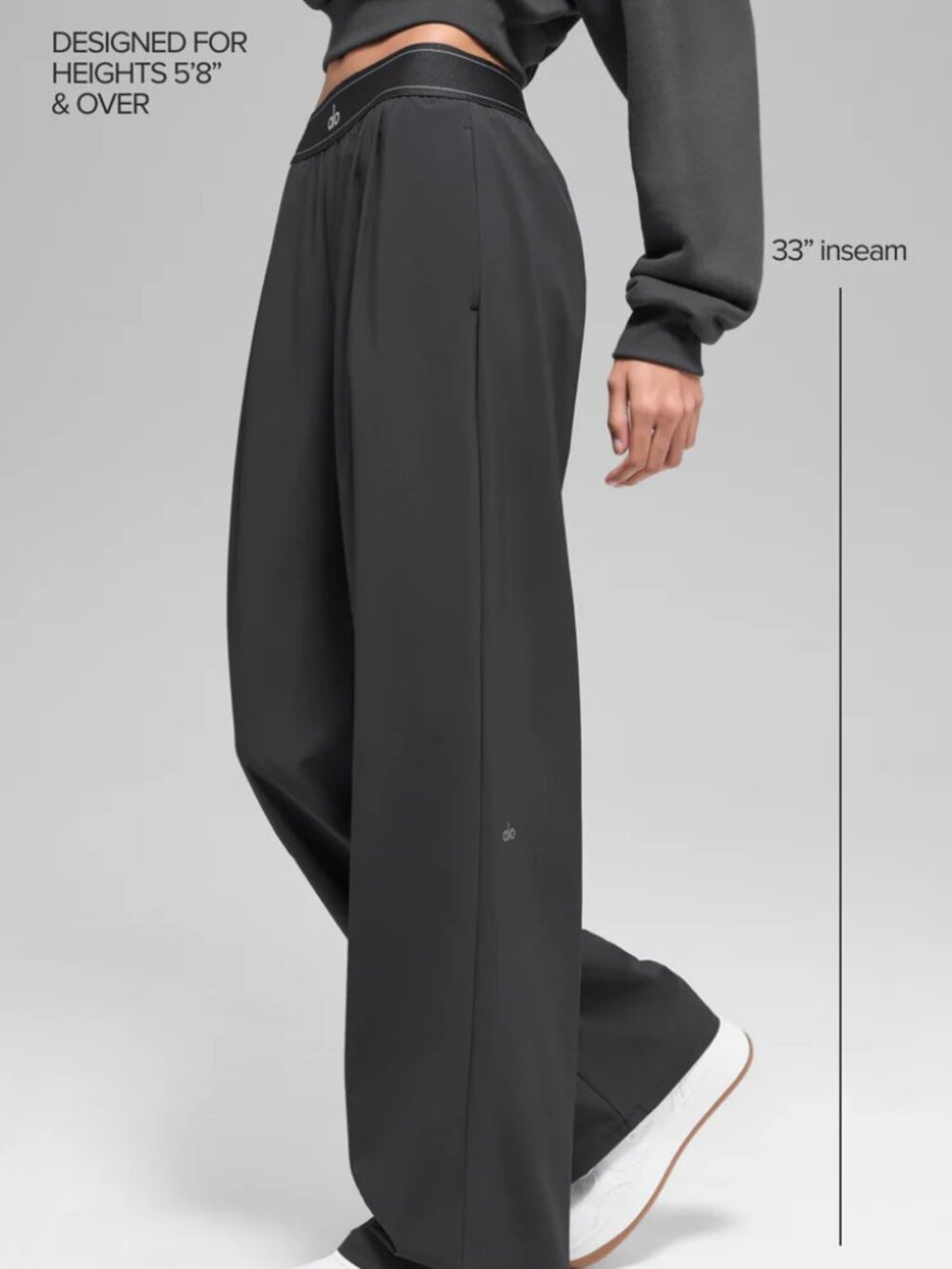 Dark grey ALO Yogo trousers 👖 Casual straight leg trousers(Regular) - Picture 9 of 9